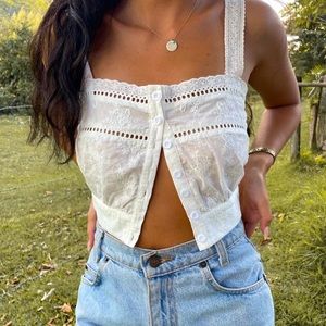 100% Cotton Crybaby Lana Crop Top Cami